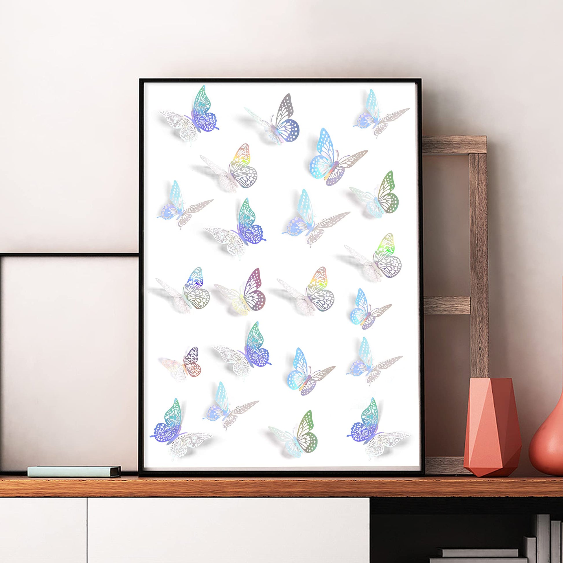 SAOROPEB 3D Butterfly Wall Decor - 48 Pcs, 4 Styles, 3 Sizes, Gold Butterfly Decorations for Birthday & Party Celebrations, Removable Stickers
