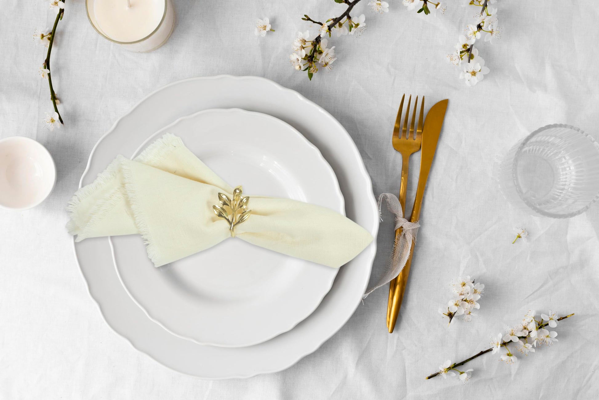 ACCENTHOME Natural Cotton Linen Napkin Set of 12 18x18 inch Dinner Napkins - Washable Soft Premium Hotel Quality Reusable Hemmed Edges Napkins Perfect Table Linens for Family Dinners, Weddings