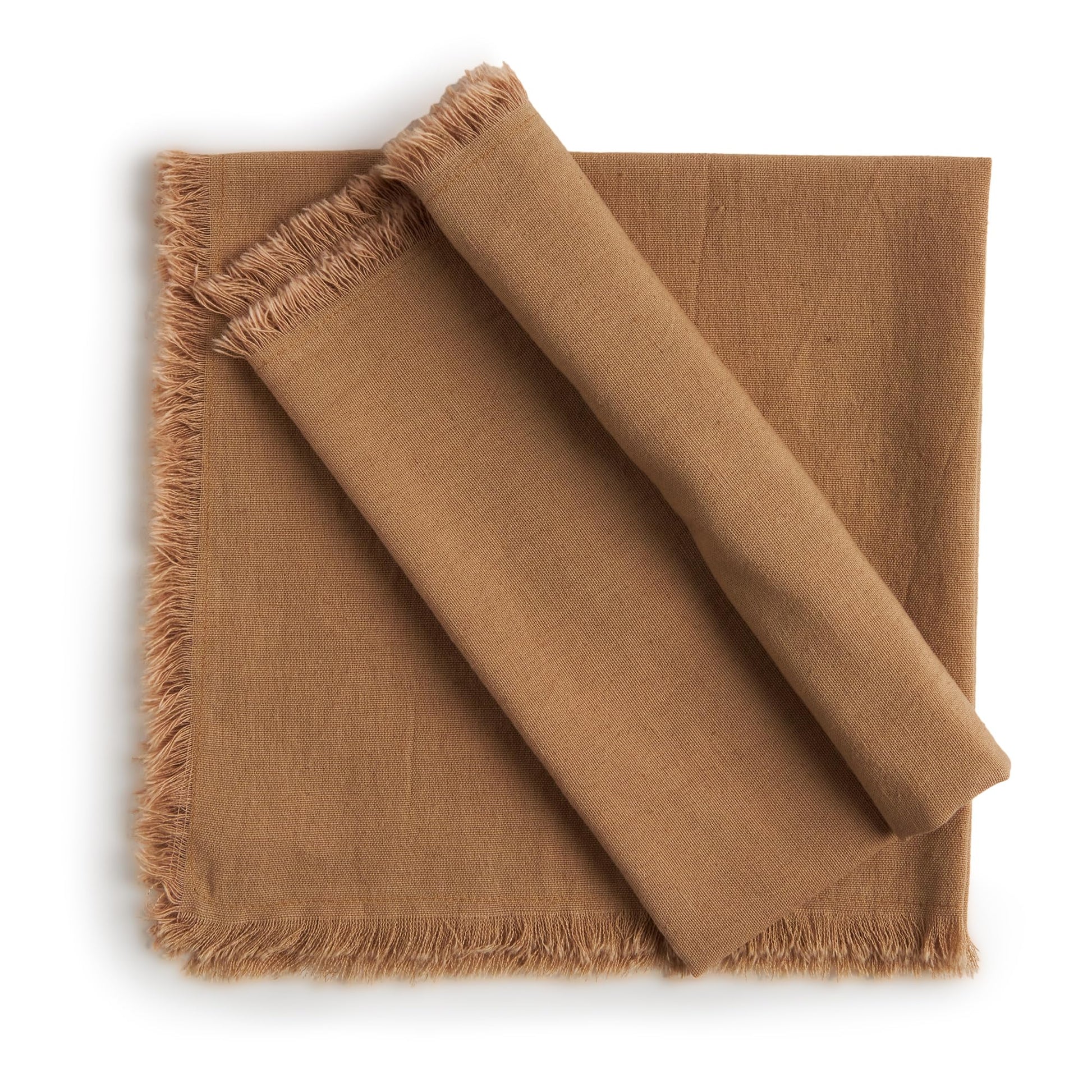 ACCENTHOME Natural Cotton Linen Napkin Set of 12 18x18 inch Dinner Napkins - Washable Soft Premium Hotel Quality Reusable Hemmed Edges Napkins Perfect Table Linens for Family Dinners, Weddings